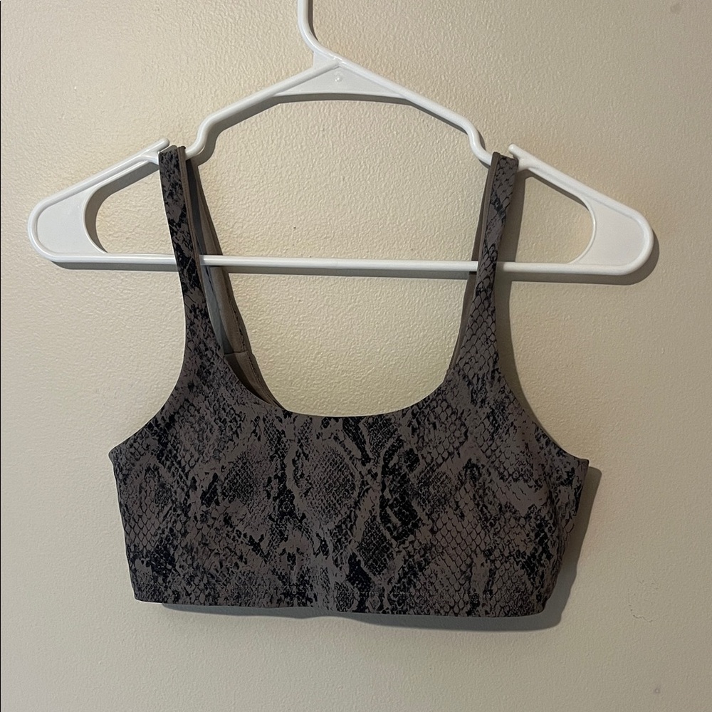 ALO Snakeskin Print Sports Bra